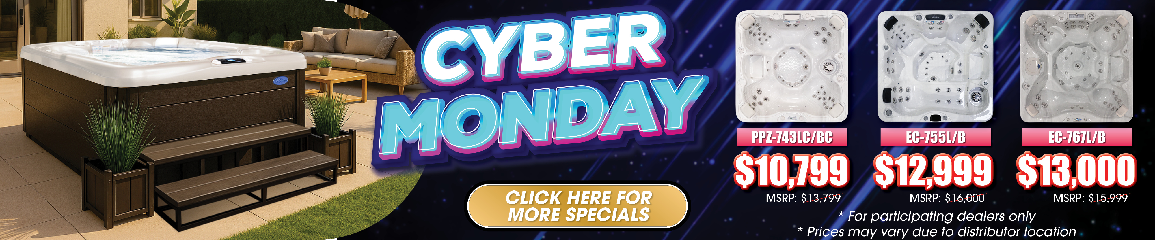 Calspas hot tub being used in a family setting - Wellington