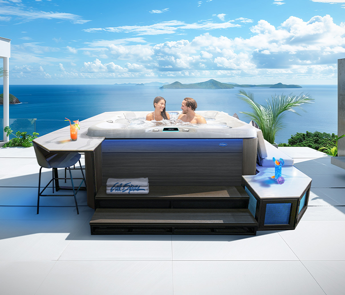 Calspas hot tub being used in a family setting - Wellington
